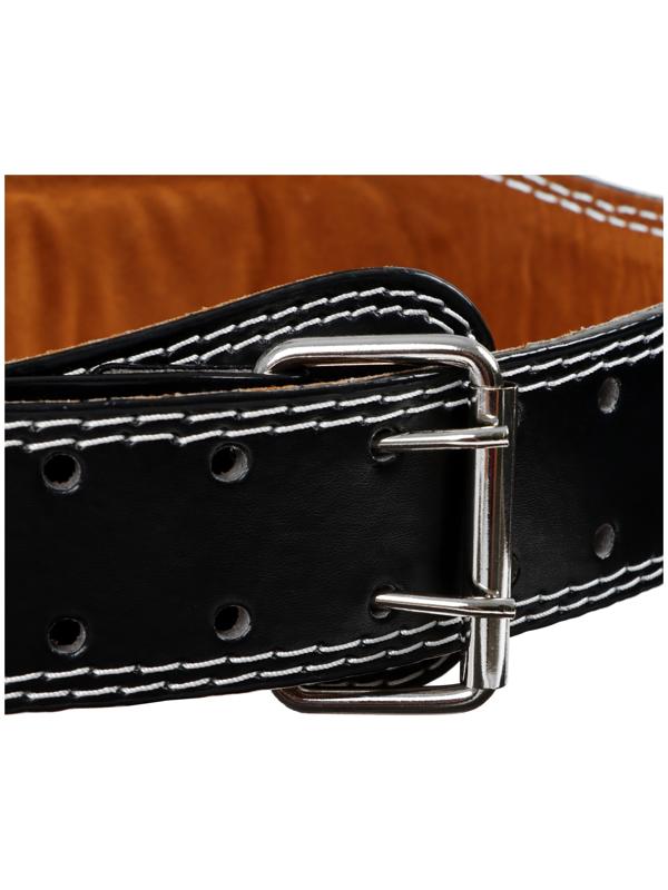 Пояс для тяжёлой атлетики ONLYTOP 130 см, искусственная кожа, цвет чёрный