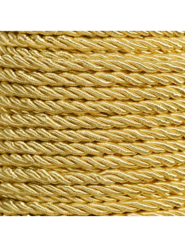 Шнур витой, d = 3 мм, 25 ± 1 м, цвет золотой