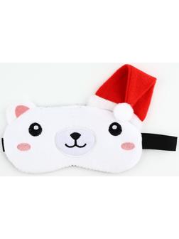 Маска для сна формовая новогодняя Сима-ленд «Медвежонок», 19,3 х 11 см