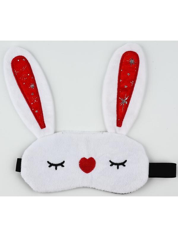 Маска для сна формовая новогодняя Сима-ленд «Зайчонок», 19 х 9 см