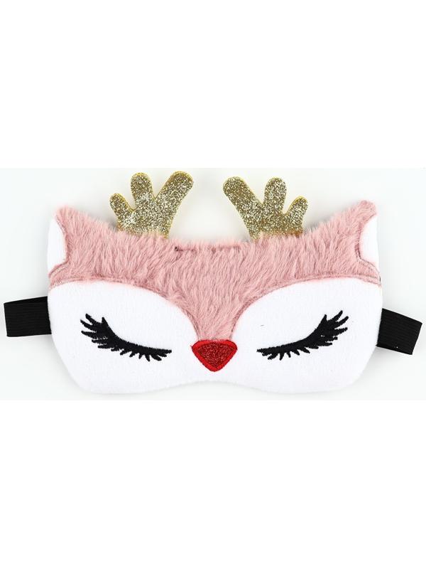 Маска для сна формовая новогодняя Сима-ленд «Олененок», 18,5 х 12 см
