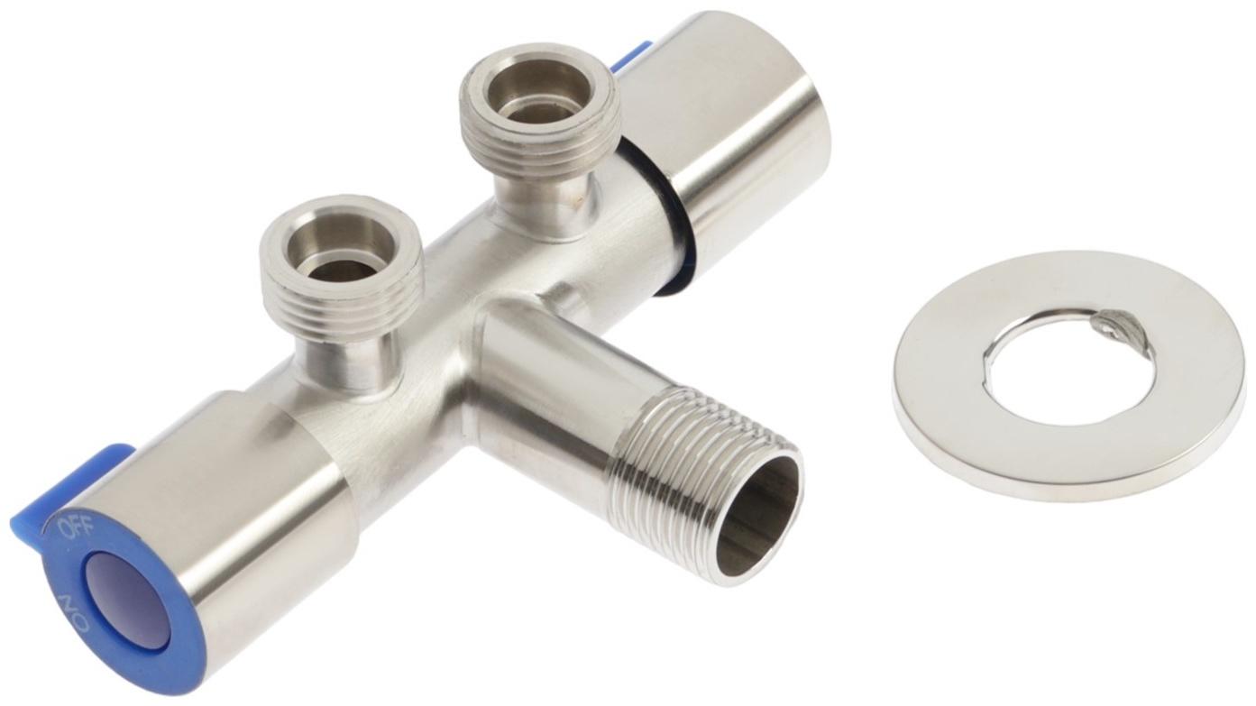 Кран двойной ZEIN engr, 1/2