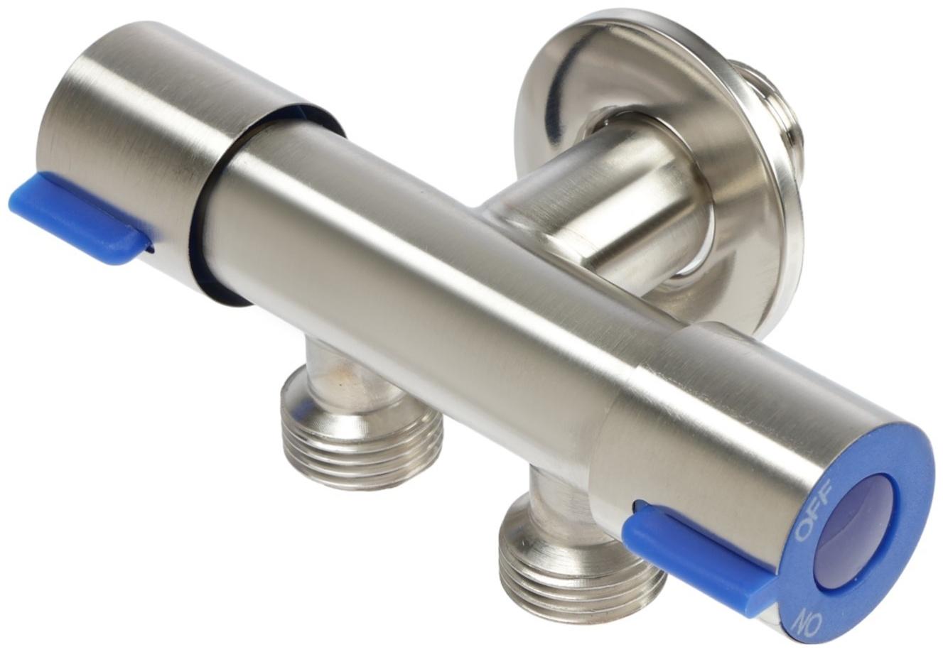 Кран двойной ZEIN engr, 1/2