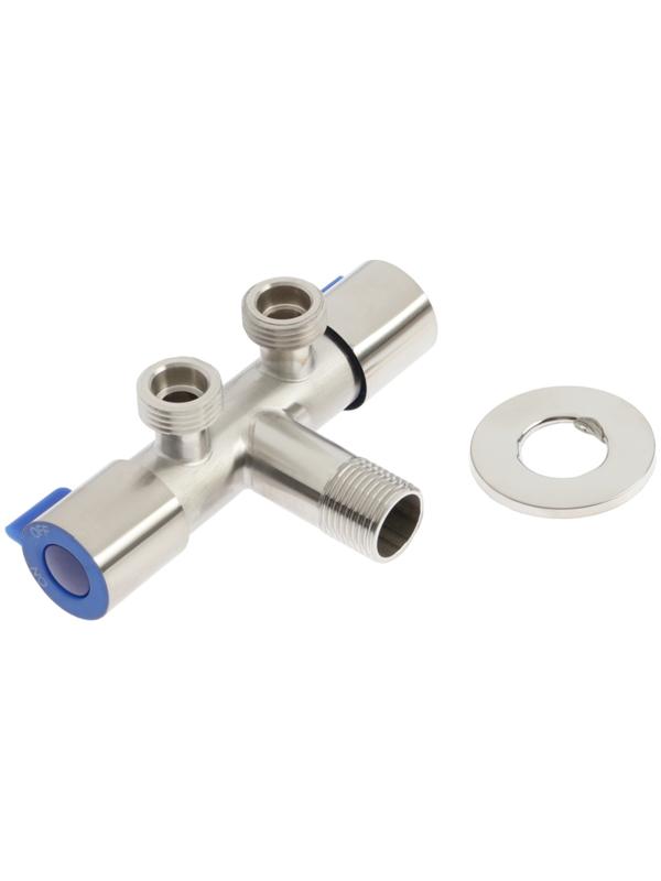 Кран двойной ZEIN engr, 1/2