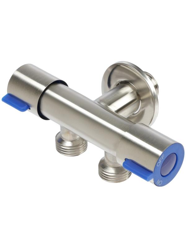 Кран двойной ZEIN engr, 1/2