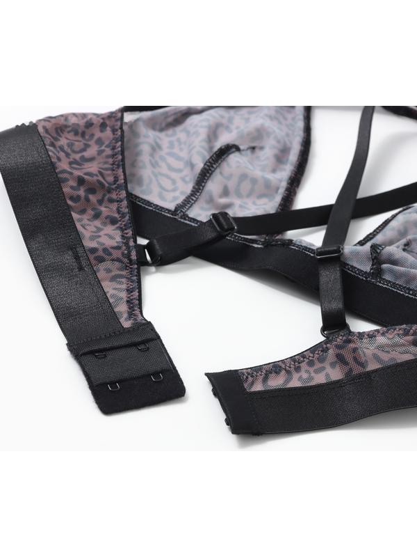 Бюстгальтер женский, цвет леопард на кофейном, р-р 75A