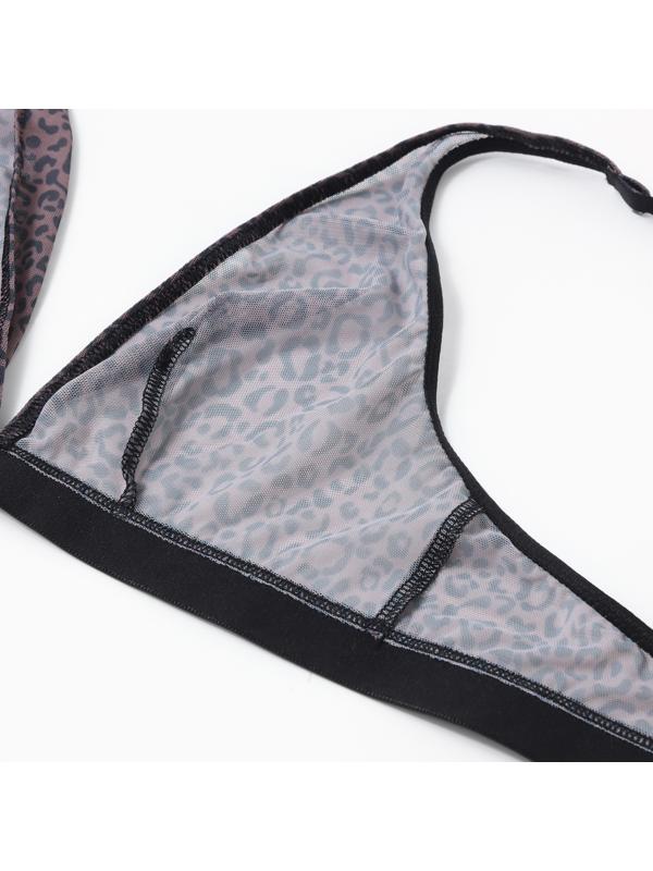 Бюстгальтер женский, цвет леопард на кофейном, р-р 75A