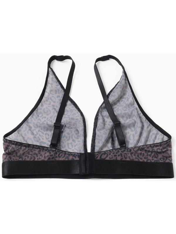 Бюстгальтер женский, цвет леопард на кофейном, р-р 75A
