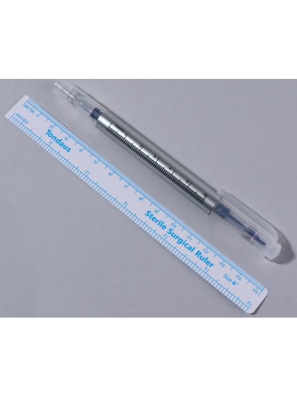 Набор для разметки кожи, 2 предмета: фломастер и линейка