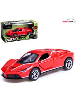 Машинка металлическая «Купе», 1:28, световые и звуковые эффекты, открываются двери, цвет красный