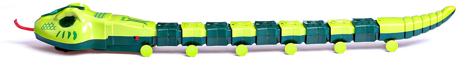 Интерактивная игрушка «Животное.Змея», световые эффекты, работает от батареек, 11 деталей, цвет зелёный