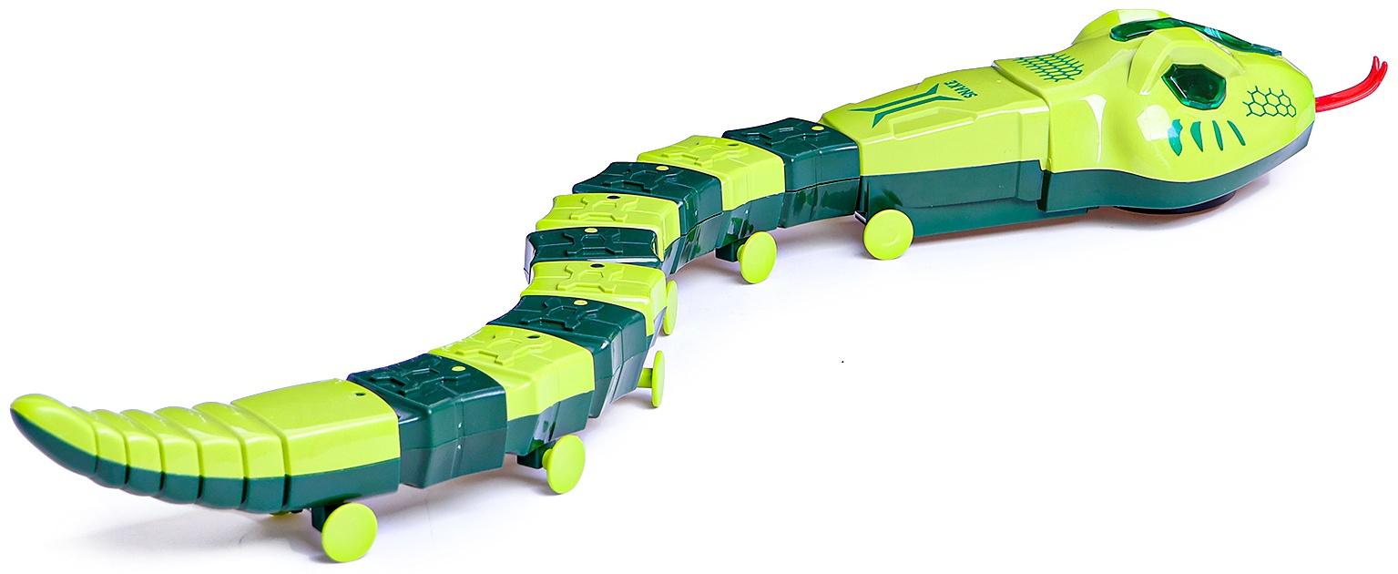 Интерактивная игрушка «Животное.Змея», световые эффекты, работает от батареек, 11 деталей, цвет зелёный