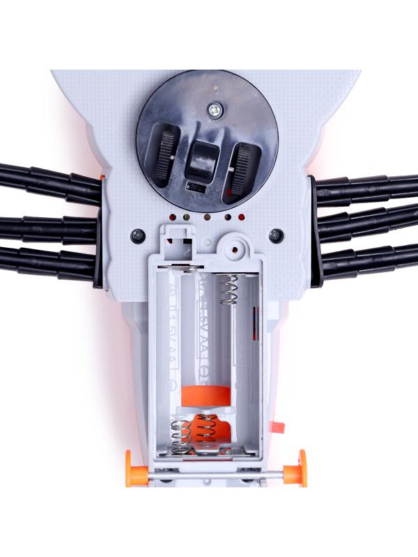 Интерактивная игрушка «Животное.Многоножка», световые эффекты, работает от батареек, 11 деталей, цвет оранжевый