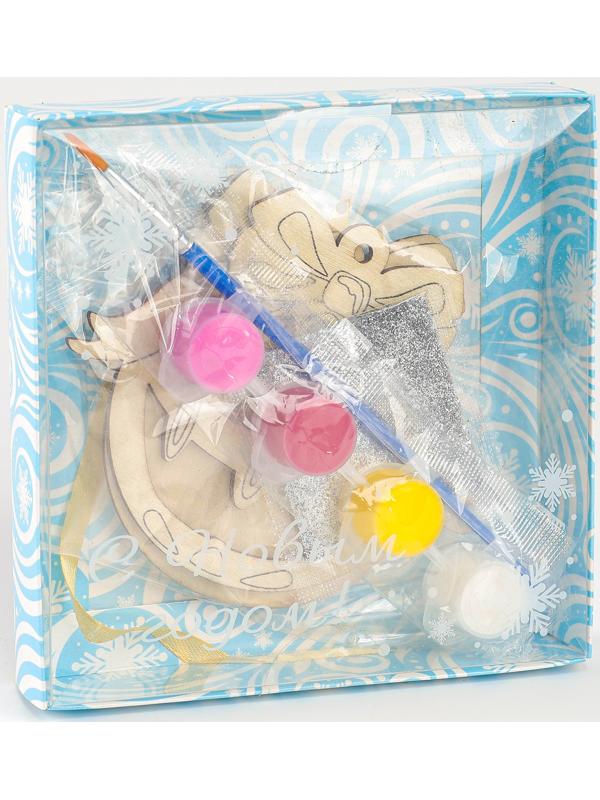 Ёлочная подвеска из дерева своими руками на новый год «Шар», набор для творчества