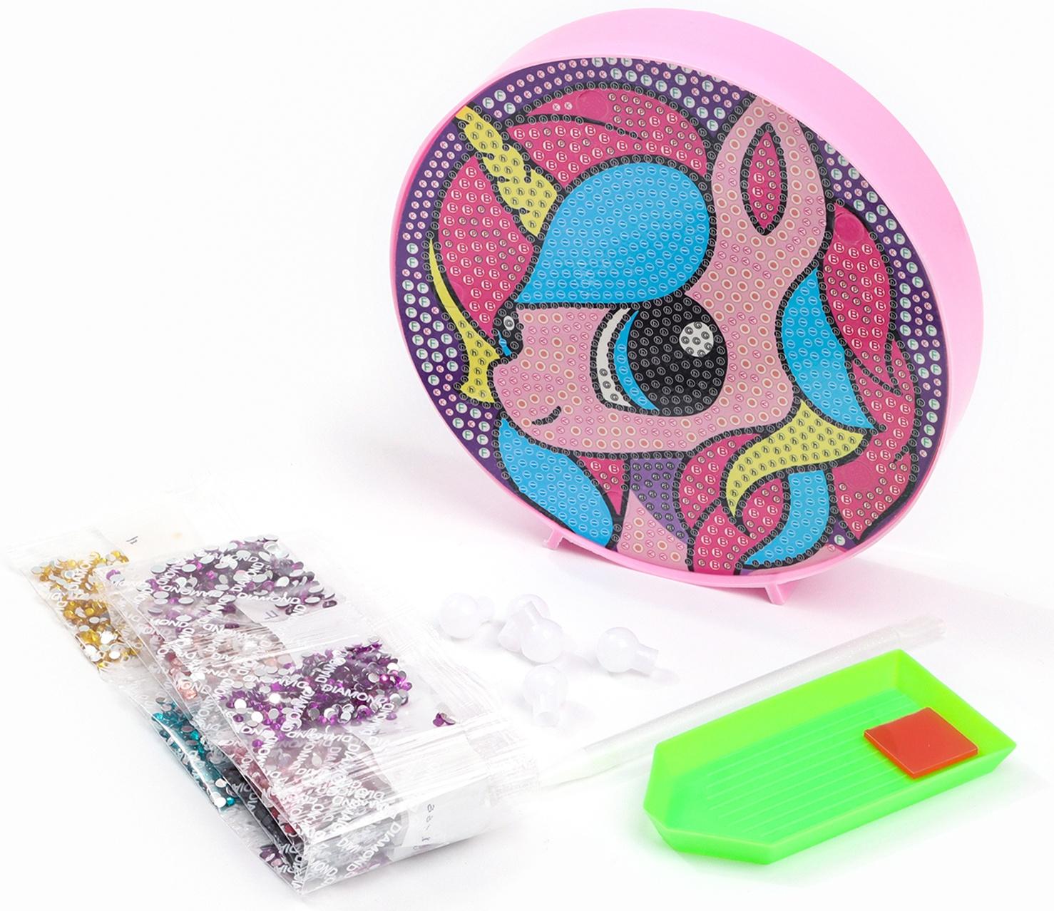 Ночник своими руками. Алмазная мозаика для детей на ночнике «Единорожка», 15×15 см, набор для творчества