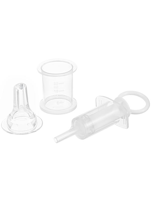 Шприц дозатор для лекарств и прикорма Крошка Я с мерным стаканчиком-колпачком, 10 мл., от 0 мес, МИКС