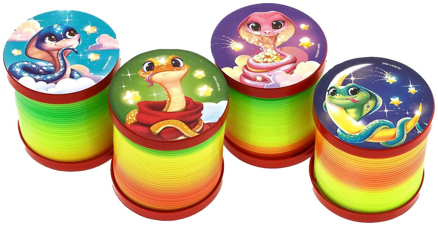 Пружинка радуга «Веселая змея», цвета МИКС d = 5см новогодний подарок