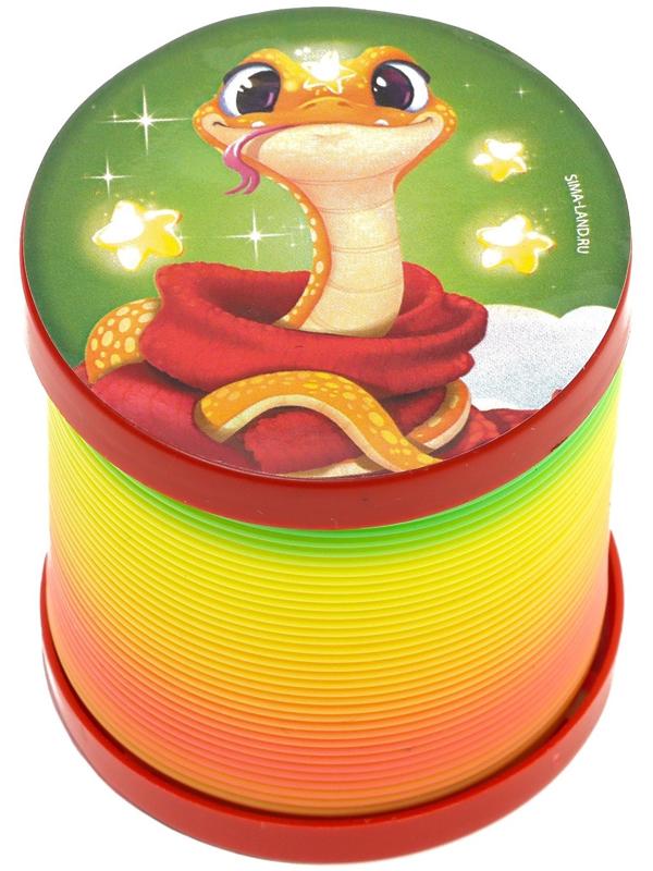 Пружинка радуга «Веселая змея», цвета МИКС d = 5см новогодний подарок