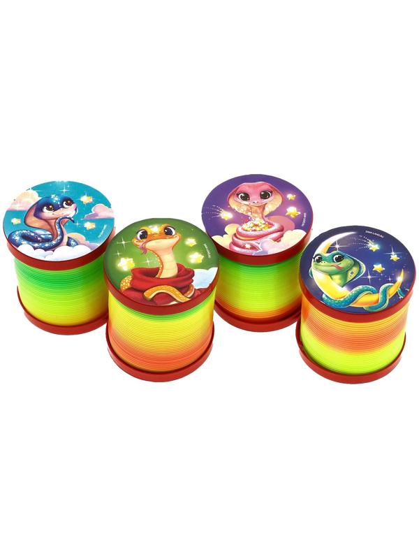 Пружинка радуга «Веселая змея», цвета МИКС d = 5см новогодний подарок