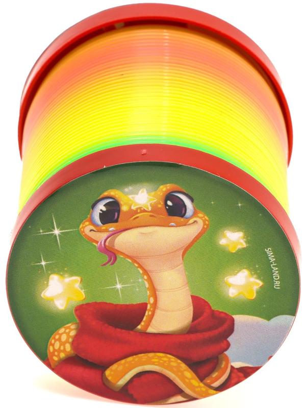 Пружинка радуга «Веселая змея», цвета МИКС d = 5см новогодний подарок