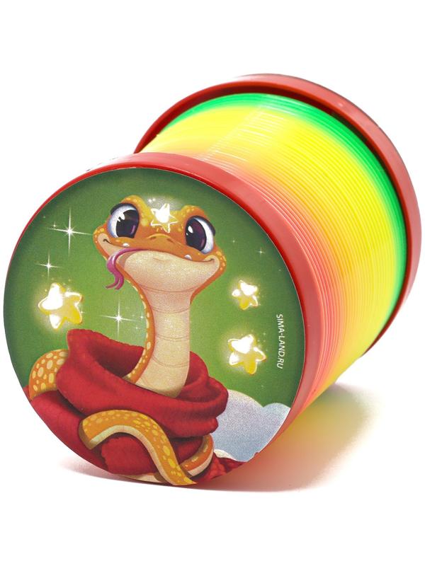 Пружинка радуга «Веселая змея», цвета МИКС d = 5см новогодний подарок