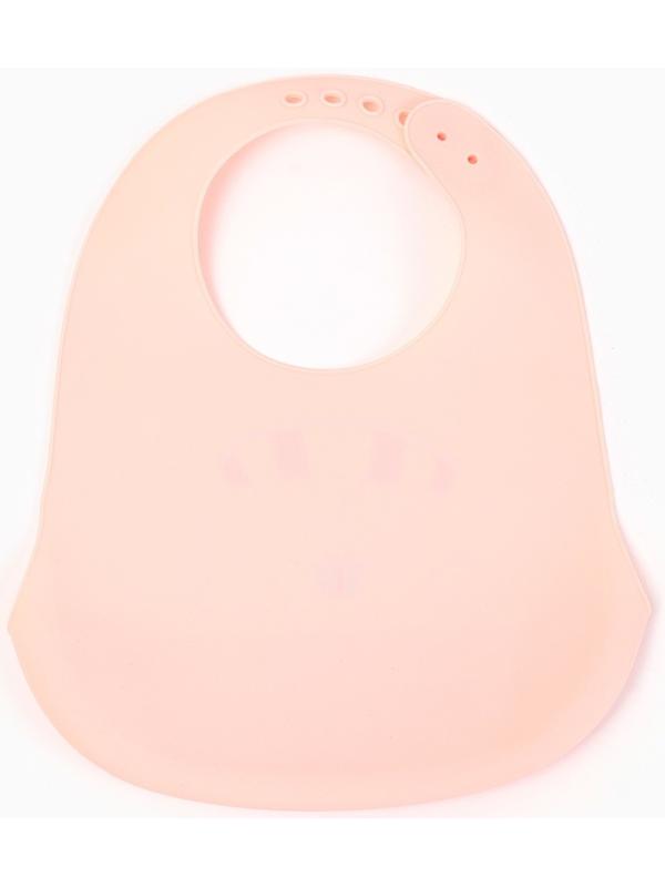 Нагрудник силиконовый «Воздушный шар», цвет розовый