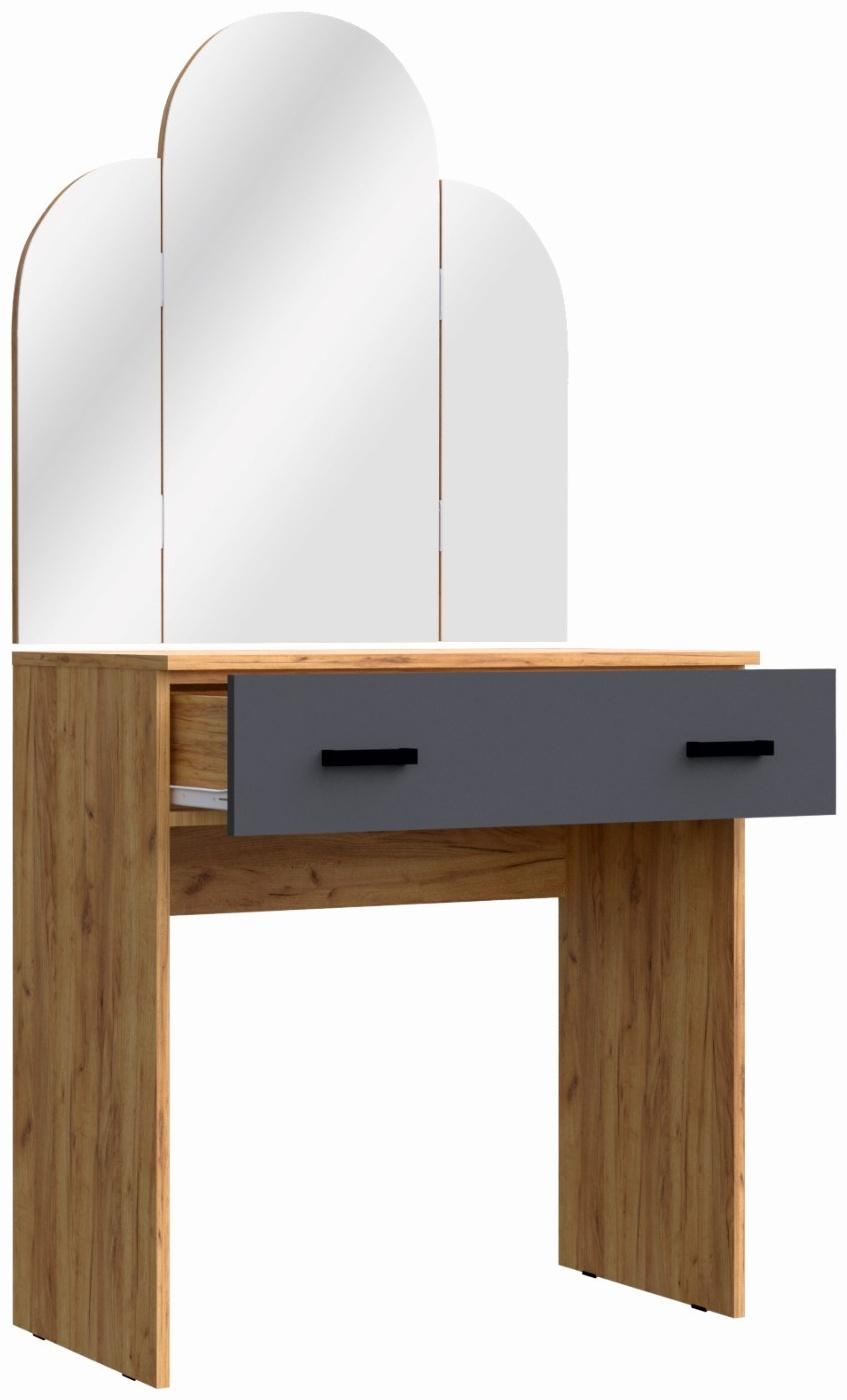 Спальный гарнитур «Бася», кровать 1600 мм, 2 тумбы, комод, шкаф купе, трюмо с зеркалом