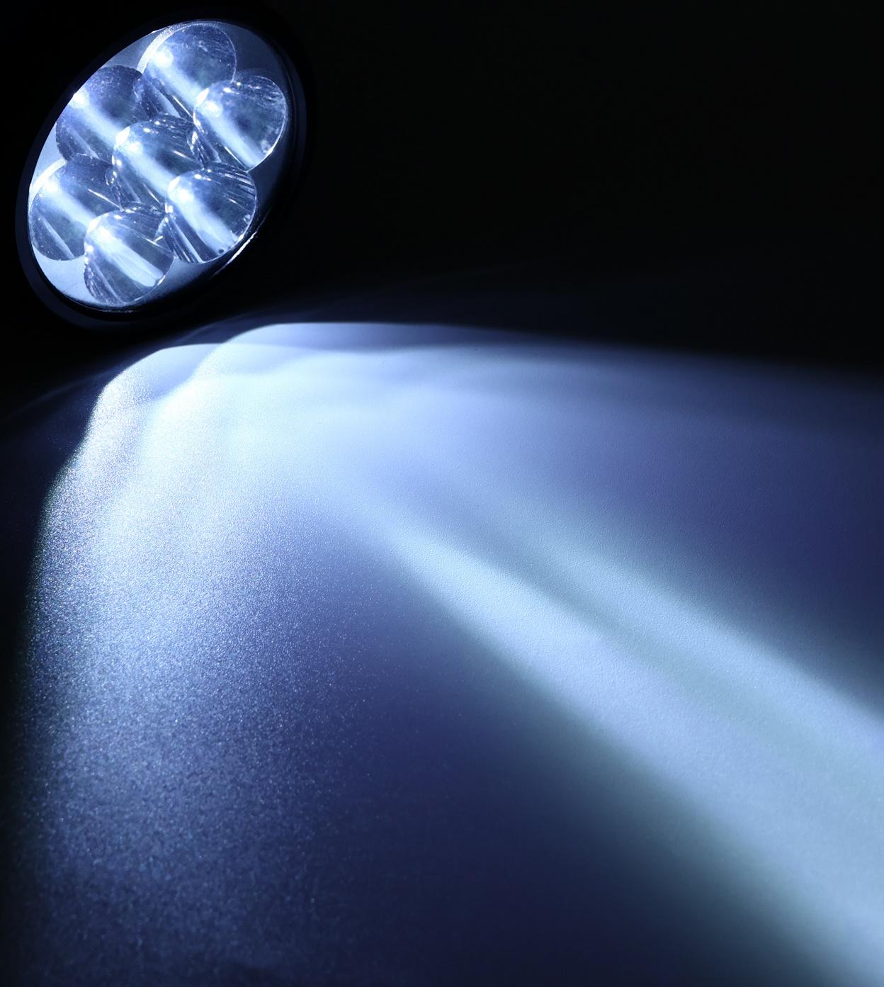 Фонарь налобный аккумуляторный, 9 х 7 см, красный