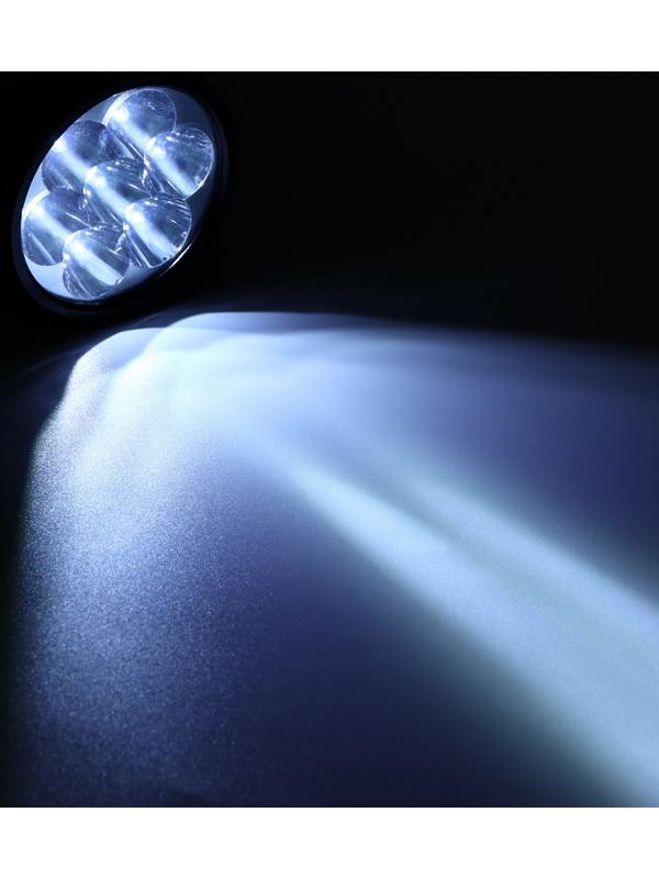 Фонарь налобный аккумуляторный, 9 х 7 см, красный