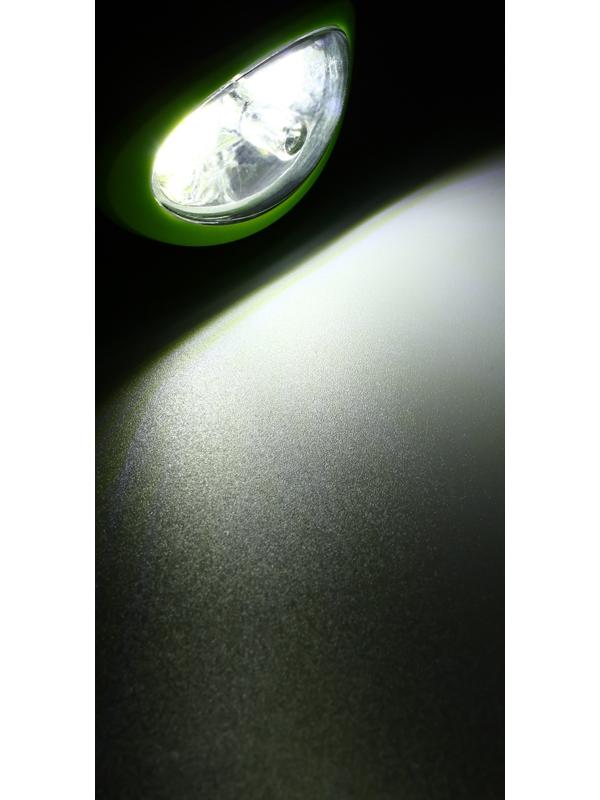 Фонарь налобный аккумуляторный, 5Вт, 1200 мАч, 120 лм, 2 режима, лазер, 5 х 6.5 см, зеленый