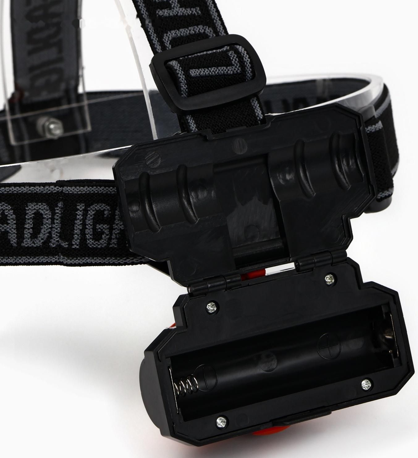 Фонарь налобный аккумуляторный, 5Вт, 1200 мАч, 120 лм, 2 режима, лазер, 5 х 6.5 см, красный