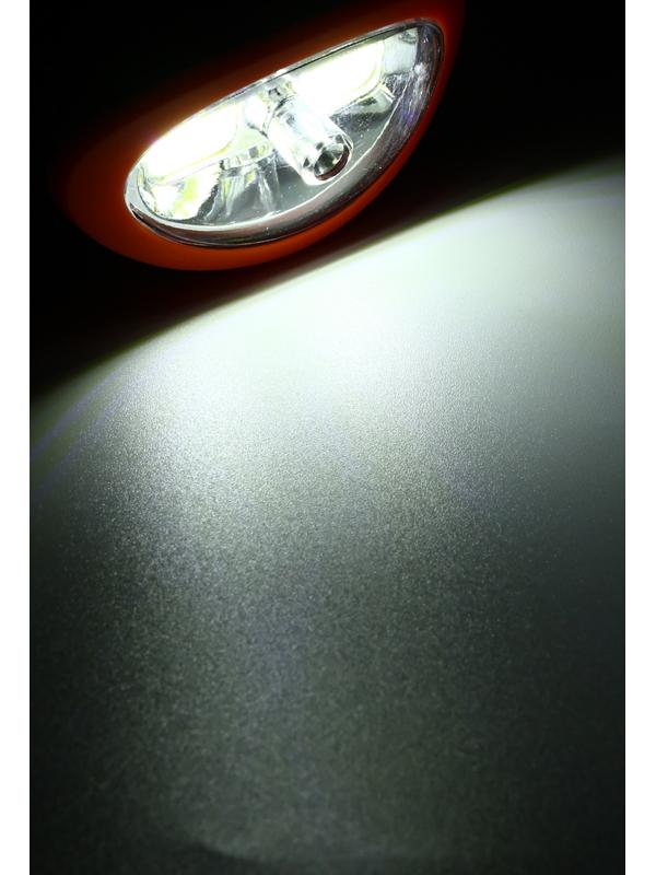 Фонарь налобный аккумуляторный, 5Вт, 1200 мАч, 120 лм, 2 режима, лазер, 5 х 6.5 см, красный