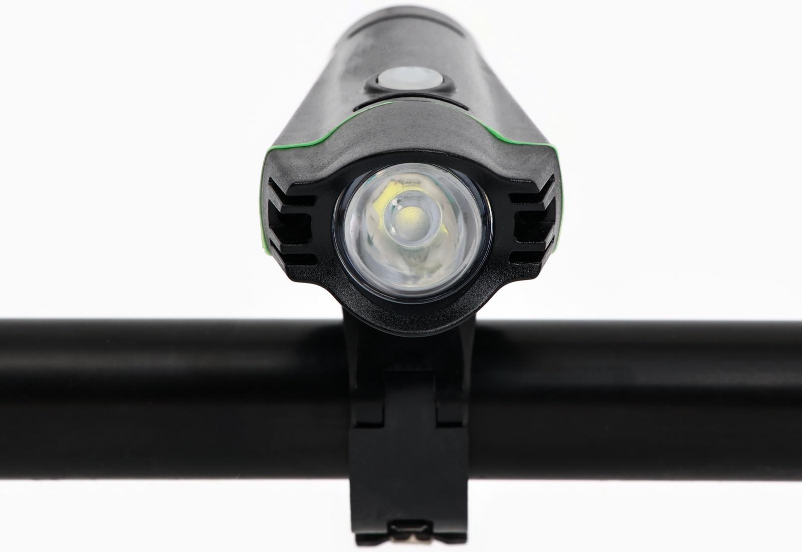Фонарь велосипедный передний аккумуляторный, водонепроницаемый, 1 диод, 4 режима, зеленый