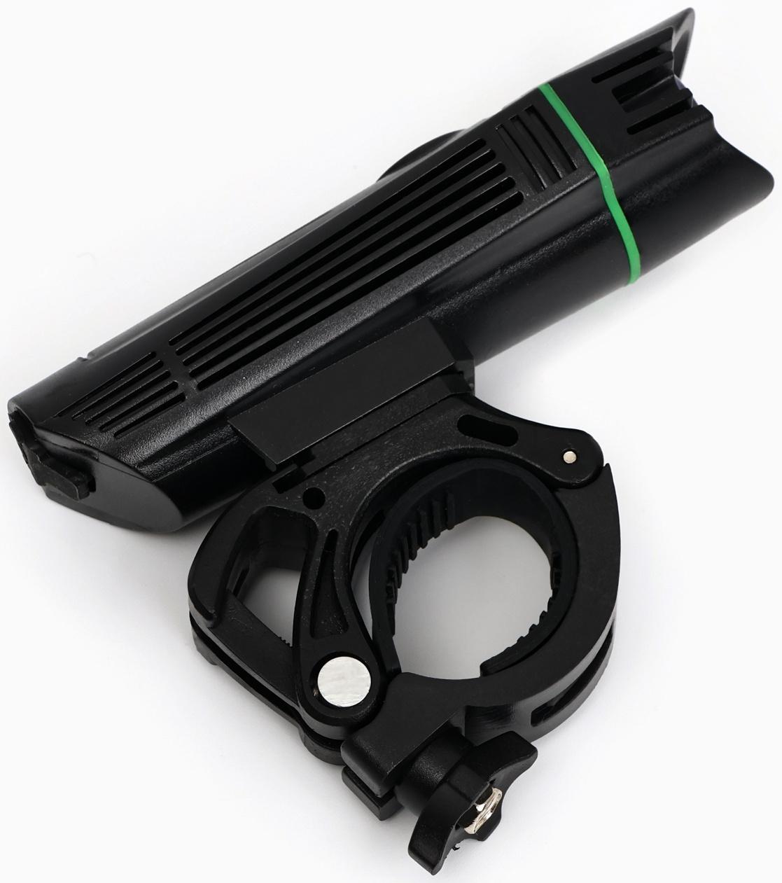 Фонарь велосипедный передний аккумуляторный, водонепроницаемый, 1 диод, 4 режима, зеленый