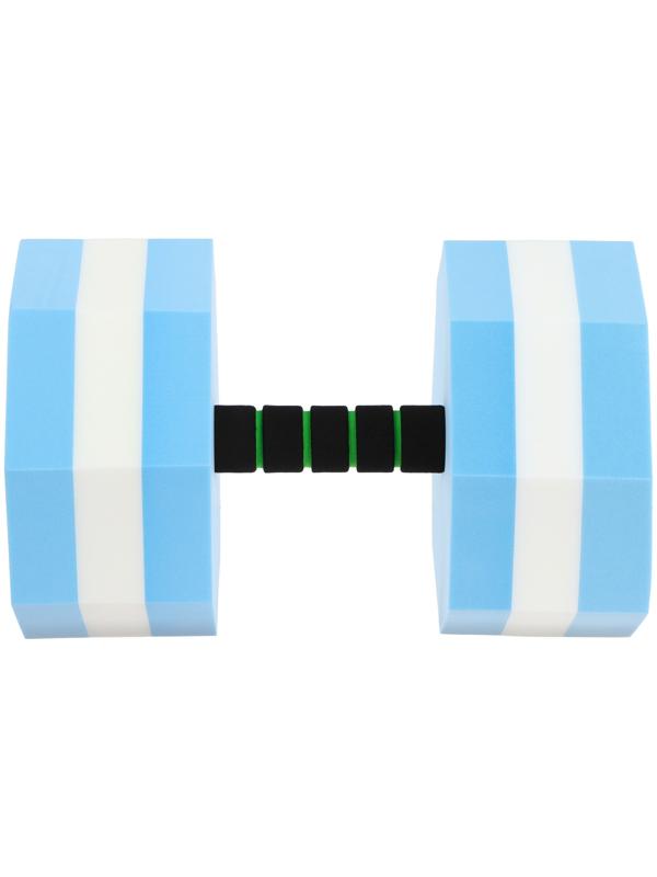 Гантель для аквааэробики ONLYTOP, гексагональная, 27х16х16 см, цвет голубой