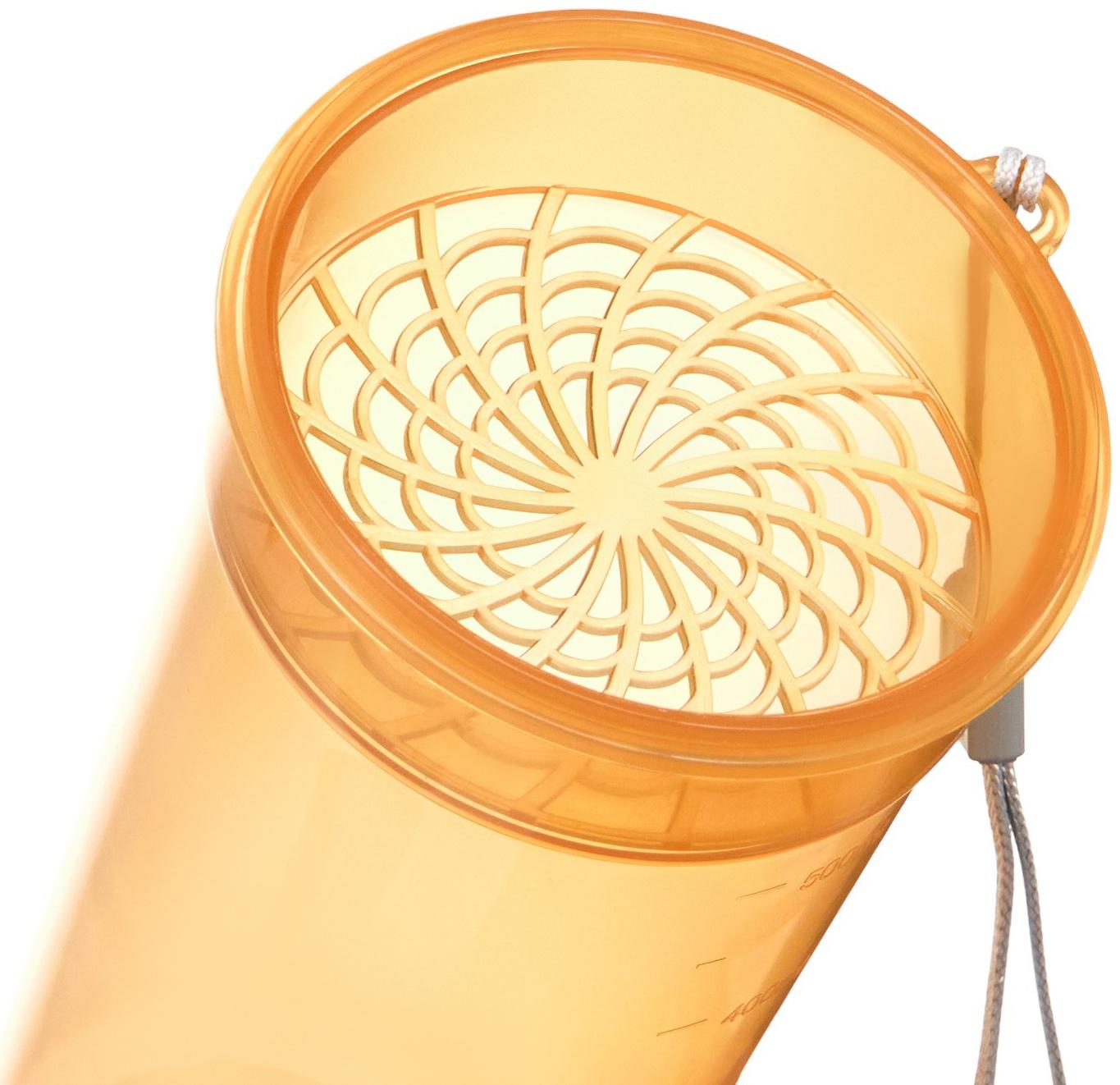 Шейкер спортивный для коктейлей, спортивного питания, 500 мл, с ситом, 21 х 8.5 см,