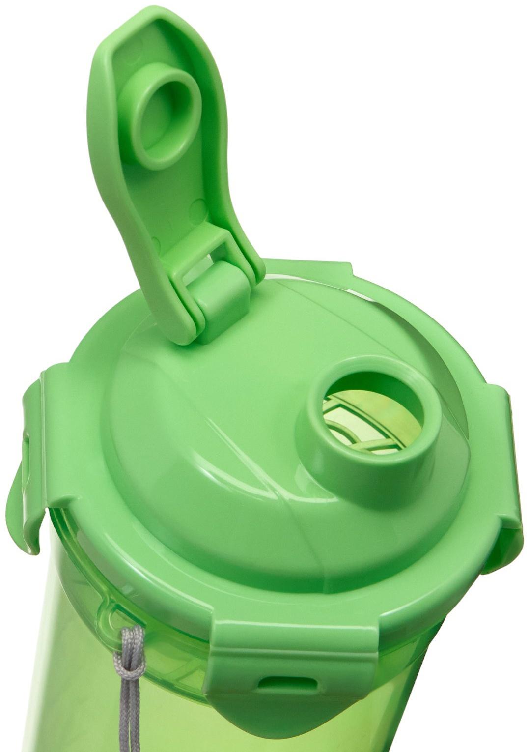 Шейкер спортивный для коктейлей, спортивного питания, 500 мл, с ситом, 21 х 8.5 см, зелёный