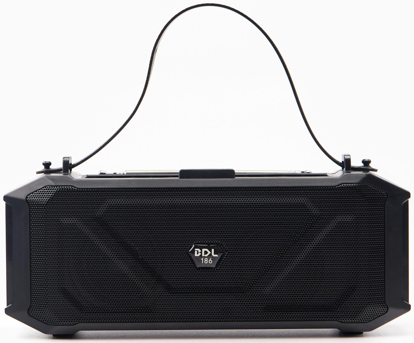 Фонарь аккумуляторный, 5Вт, 1200мАч, IPX5, Bluetooth, AUX, USB, радио, солнеч.бат, чёрный