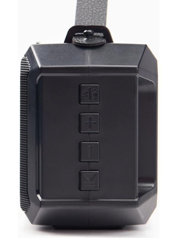 Фонарь аккумуляторный, 5Вт, 1200мАч, IPX5, Bluetooth, AUX, USB, радио, солнеч.бат, чёрный