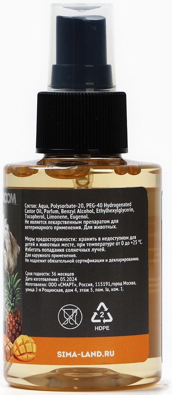 Парфюмированный спрей для животных Groomroom, аромат «Фрукты в карамели», 100 мл
