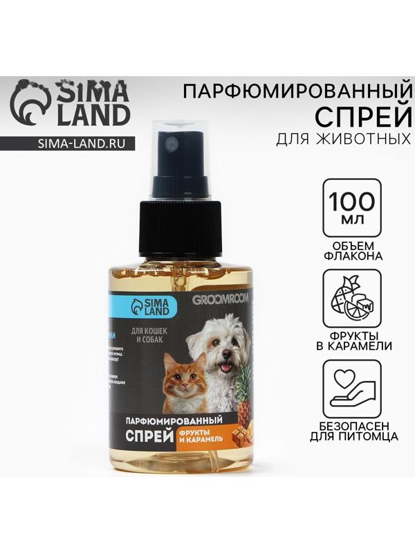 Парфюмированный спрей для животных Groomroom, аромат «Фрукты в карамели», 100 мл