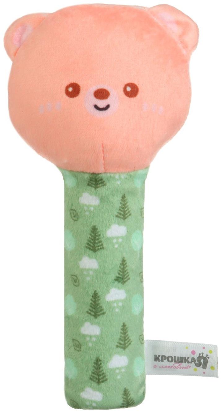 Игрушка - пищалка Крошка Я «Мишка» с погремушкой, от 3 мес.