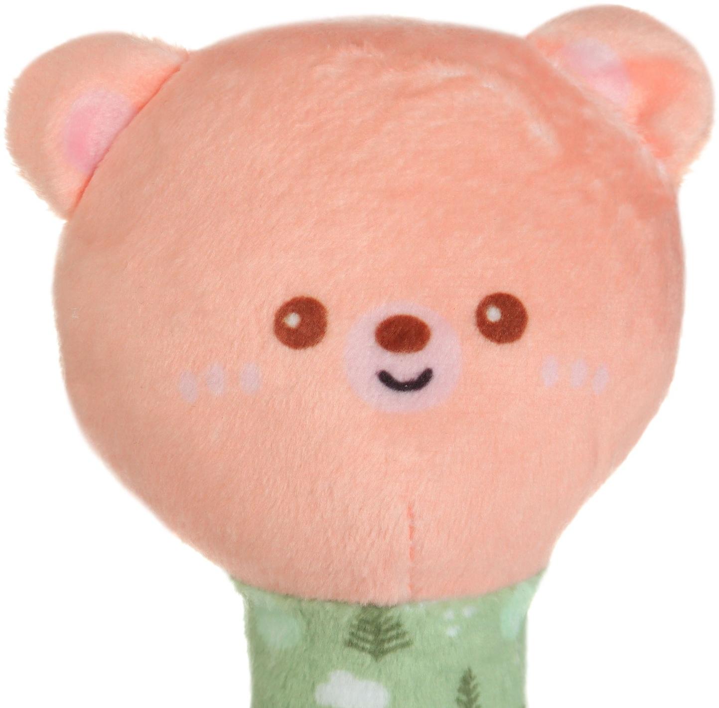 Игрушка - пищалка Крошка Я «Мишка» с погремушкой, от 3 мес.