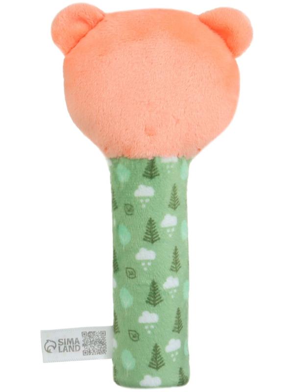 Игрушка - пищалка Крошка Я «Мишка» с погремушкой, от 3 мес.