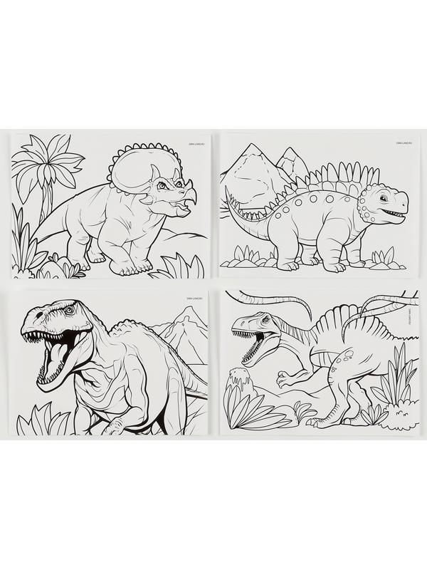 Фигурки «Динозавры». Игровой набор: наклейки, магниты и раскраски