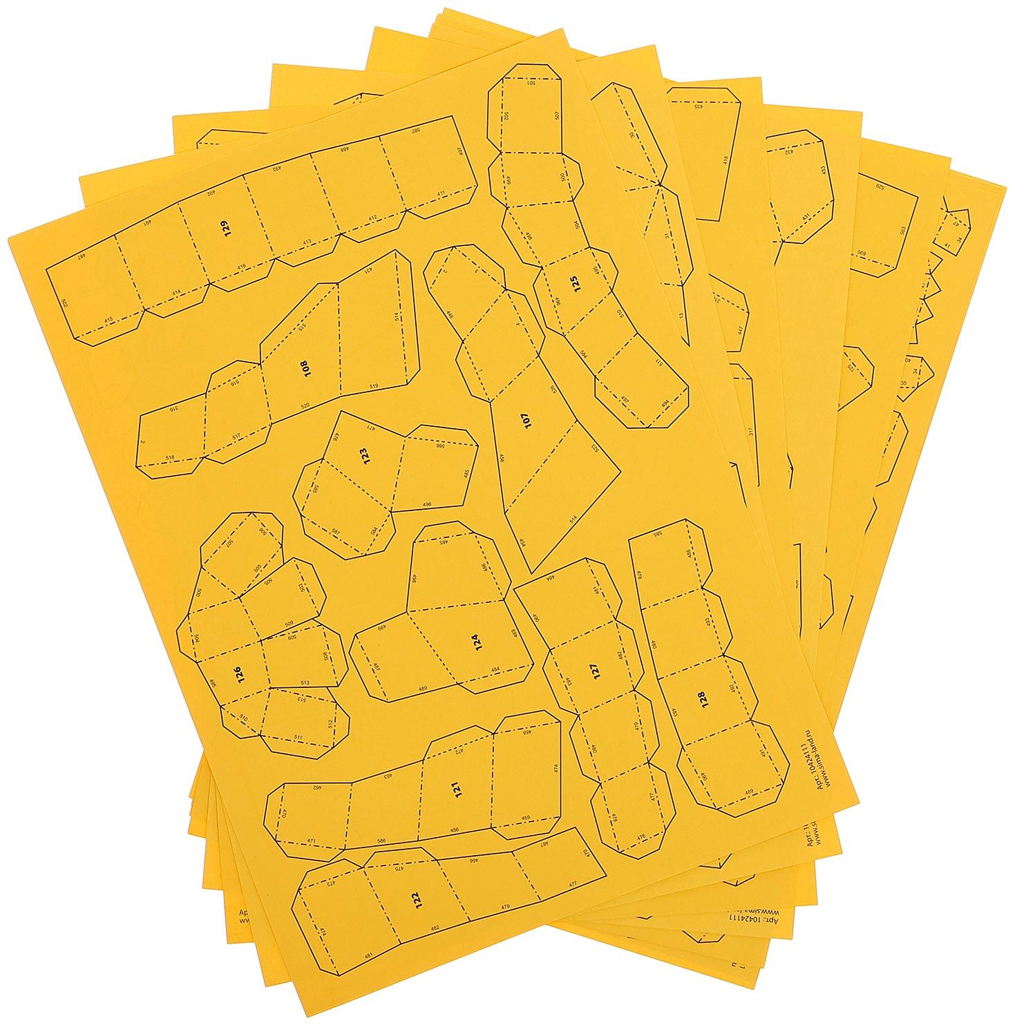 Полигональный конструктор «Медведь», 130 деталей