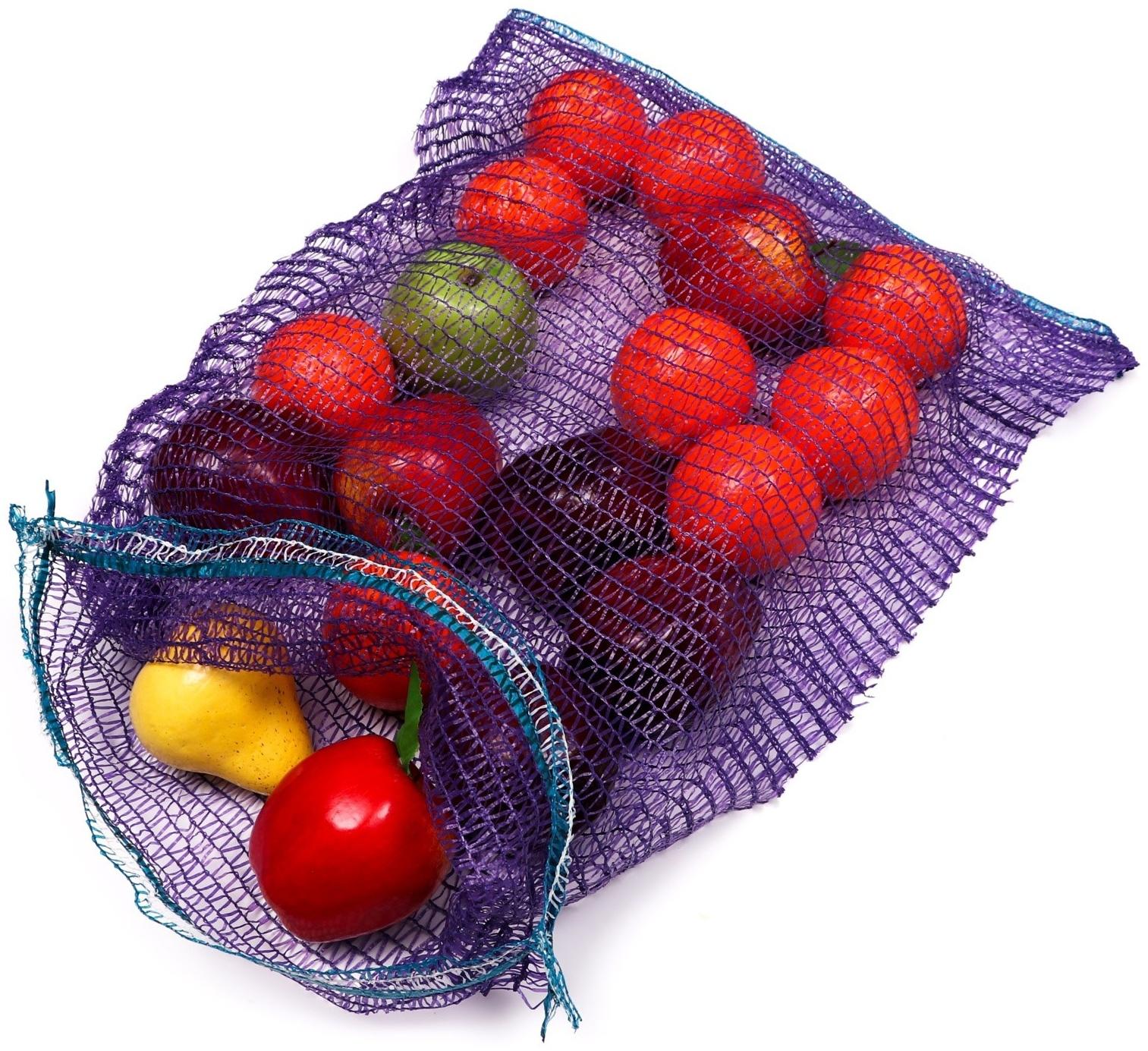 Сетка овощная, фиолетовая, 35×60 см, 15 кг набор 100 шт.