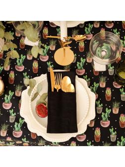 Набор конвертов для приборов Home collection black-2 шт., 22×10 см, 45% лён, 55% хлопок