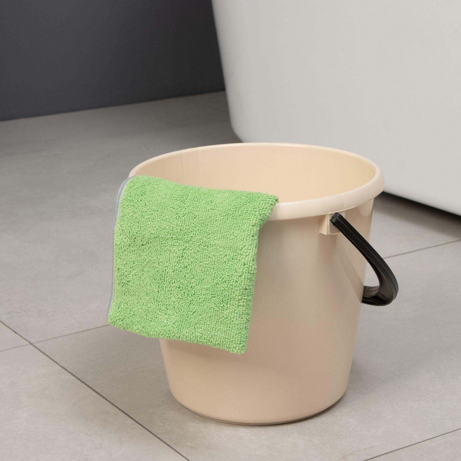 Тряпка для пола Raccoon, 250 г/м², 50×30 см, микрофибра, с оверлоком, 1 шт, зеленая