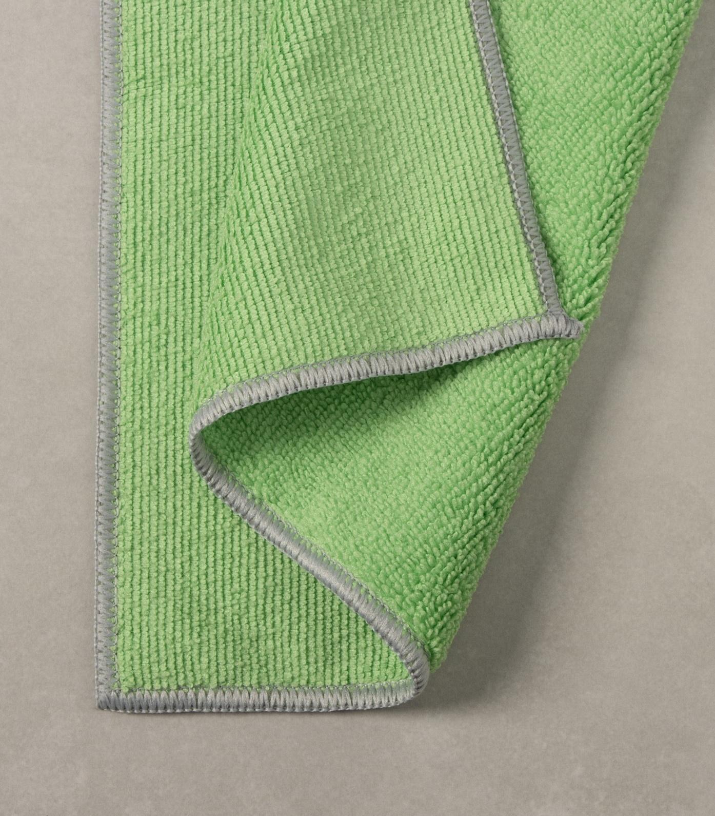 Тряпка для пола Raccoon, 250 г/м², 50×30 см, микрофибра, с оверлоком, 1 шт, зеленая